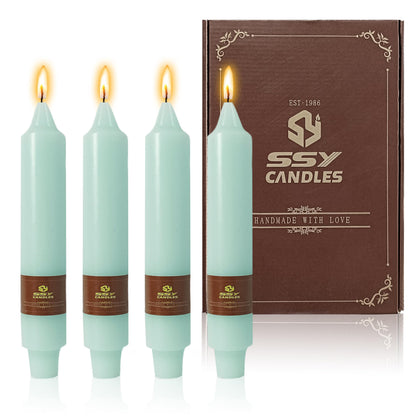 Mint Green Short Taper Candle 7 Inch Candlesticks Unscented Dripless Tapered Candle Set for Home Decor Wedding Party Dinner Candles