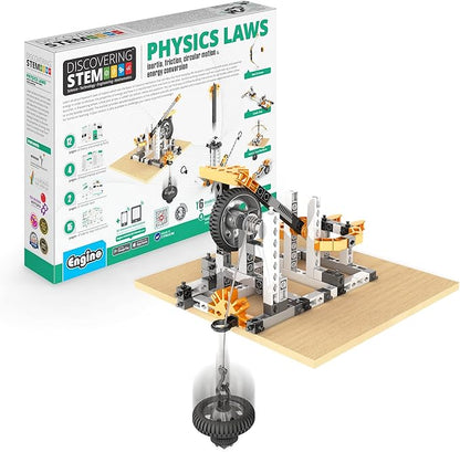Engino STEM Toys Physics Laws: Inertia Friction &amp Circular Motion Engineering Kit for Kids 9+ Creative STEM Projects Gifts for Boys &amp Girls Building Toys (6 Model Options)