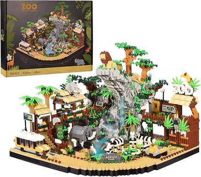 Zoo Micro Building Blocks Set 4800PCS for Adults or Teens Ages of 14+ Animals Park DIY Modle Kit in Living Room or Office Decorative Items Collection Model for Lovers