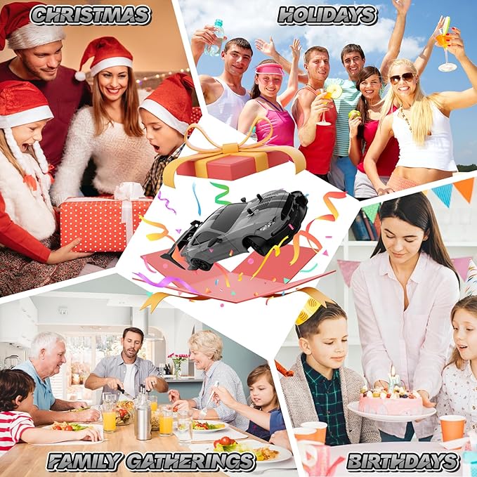 RC Drift Car 1/20 Scale 2.4GHz 4WD Remote Control Car with Led Lights 22KM/H High Speed Rechargeable Batteries Racing Sport Cars RC Cars for Kids Boys Girls Adults Gifts Birthday Christmas