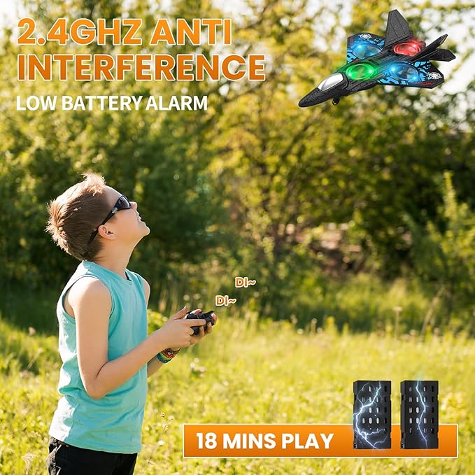RC Plane 2.4GHz Remote Control Plane L0712 Quadcopter Hovering with Auto Hovering Fighter Aircraft RC Airplane RTF for Beginner Kids and Adults3D Flip Airplane Toy with Colored Lights USB Charging