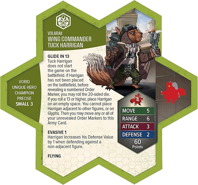 Renegade Game Studios Heroscape Age of Annihilation: Wing Commander Tuck Harrigan &amp Vorid Glidestrikers Army Expansion Board Game Miniatures