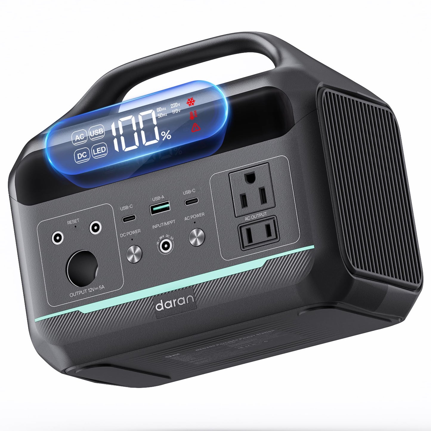 Portable Power Station 300W, 192Wh Large Power Bank with 110V AC Outlet, LiFePO4 Battery Backup,8-Ports Solar Generator Fast Charging for Camping, Hurricane Emergency, Outdoor,Home(Solar Optional)