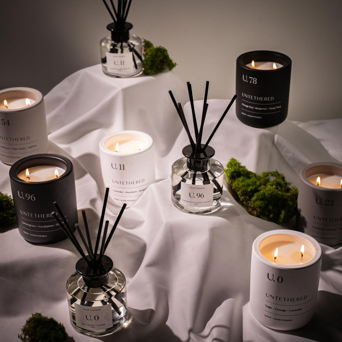 U.0 Luxury Scented Candle – Sage, Orange & Amber | Hand-Poured in USA with 100% Natural Coconut & Apricot Wax | Double Wick, Long-Lasting Aromatherapy Candle for Home, Gift & Relaxation (12.5 oz)