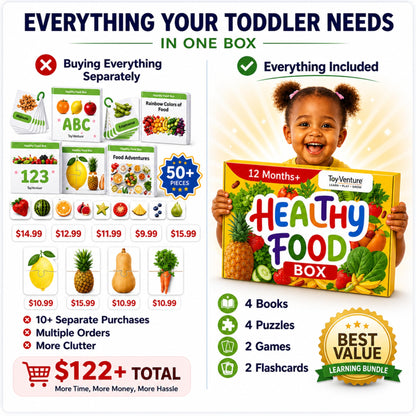 TOYVENTIVE Preschool Activity Set for Girls – Educational Toddler Toys with Flashcards, Matching Games and Montessori Activity Cards for Visual Recognition and Play-Based Exploration – Ages 1–3