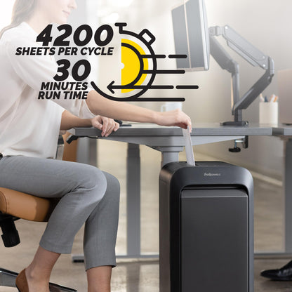 Fellowes Mfg Co. 5015401 Powershred LX22M 20 Manual Sheet Capacity Micro-Cut Shredder - Black