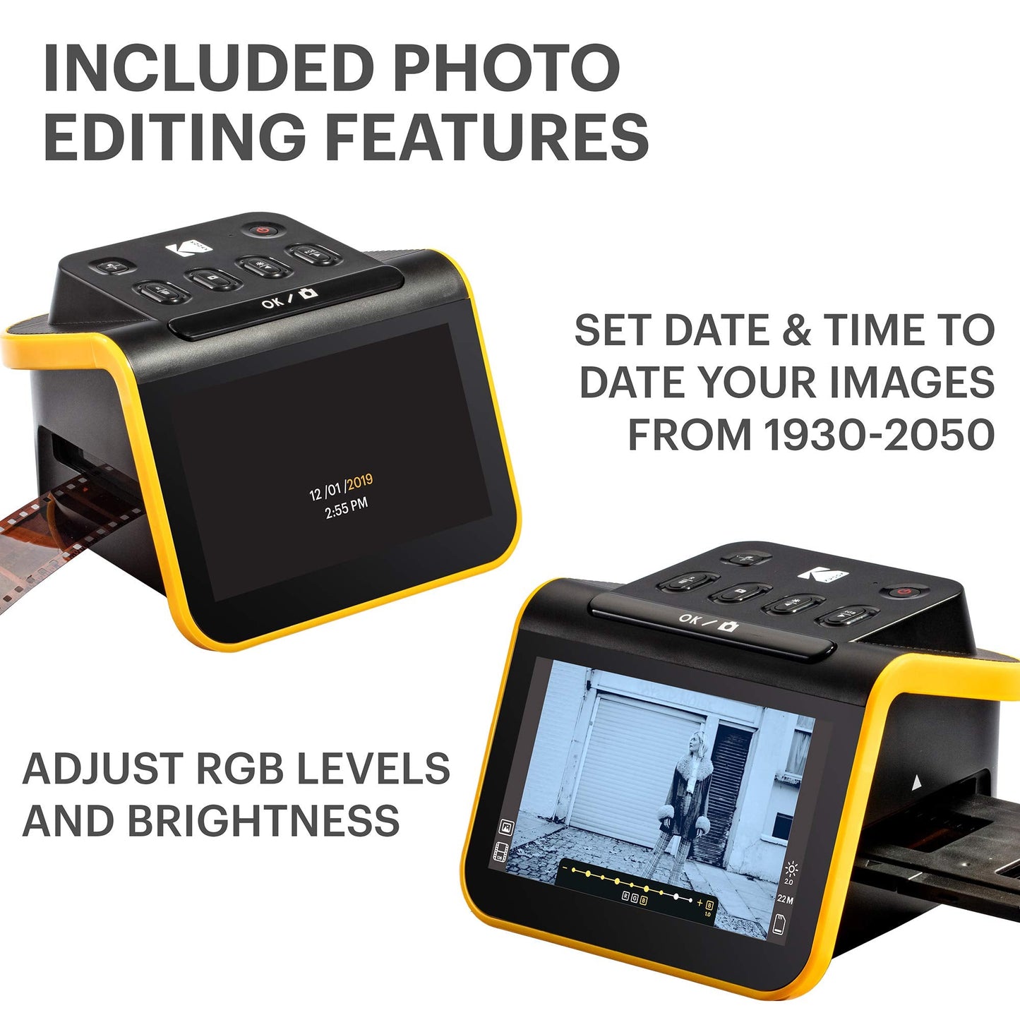 KODAK Slide N SCAN Film & Slide Scanner Digitizer with 5” LCD Screen, Quickly Convert Negatives & Slides to Digital 22MP JPEG Photos, Compatible with 135, 126 and 110 Film & Slides