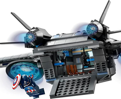 LEGO Marvel The Avengers Quinjet 76248 Spaceship Building Toy Set with Thor Iron Man Black Widow Loki and Captain America Minifigures Infinity Saga