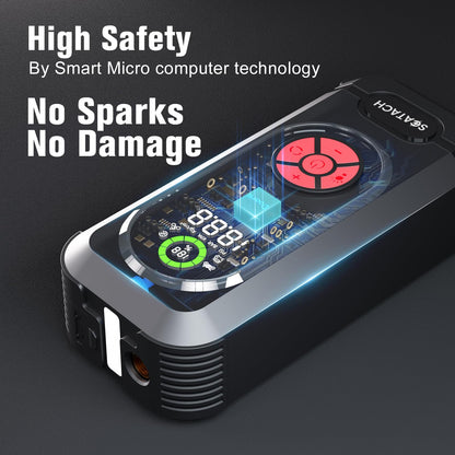 8000A Jump Starter with Air Compressor, 10-in-1 Car Battery Jump Starter Portable (10.0 Gas/10.0L Diesel), 150 PSI 12V Jump Box with Jumper Cables, LED Light, LED Display