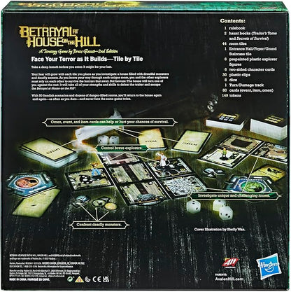 Hasbro Gaming Avalon Hill Betrayal at The House on The Hill Second Edition Cooperative Board Game Ages 12 and Up 3-6 Players 50 Chilling Scenarios