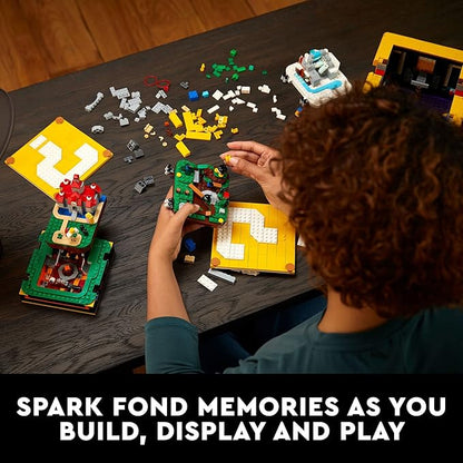 LEGO Super Mario 64 Question Mark Block Building Set - Video Game Model Set for Adult Fans Ages 18+ - Includes 4 Microscale Game Levels W/ 10 Minifigures - 71395