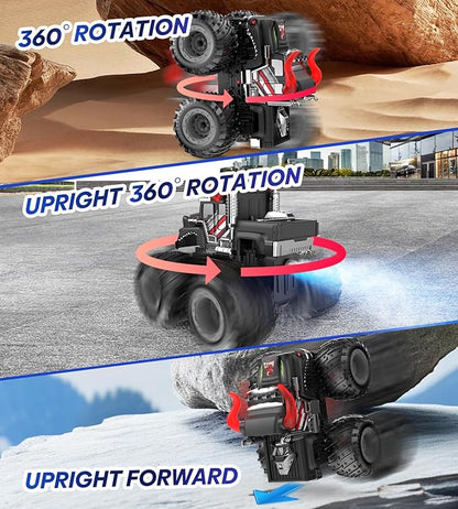 BAODLON Remote Control Monster Car 2.4GHz RC Bull Monster Truck Toys for 3 4 5 6 7 8 Years Old Boys Kid All Terrain RC Truck Off Road with Spray Light Rechargeable Battery Christmas Birthday Gift