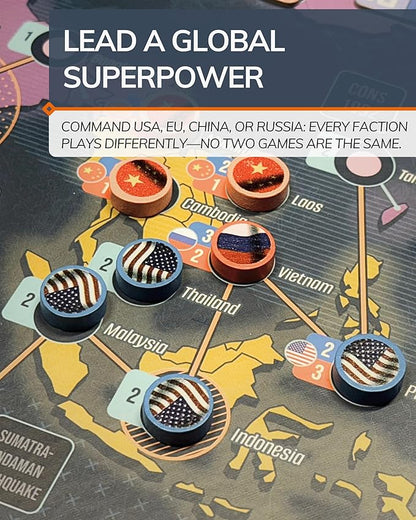 | New Cold War: 1989–2019 | Board Game | Card-Driven Geopolitical Strategy Wargame | 1–4 Players | Solo &amp Team Modes