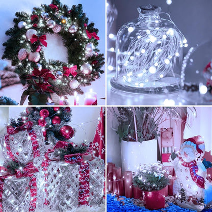 Fairdeer 30 Pack Fairy Lights Battery Operated - 7ft 20 Led Twinkle Lights 3 Modes, Bulk Mini String Lights Waterproof for Mason Jars Vases DIY Party Wedding Decoration Christmas -Cool White