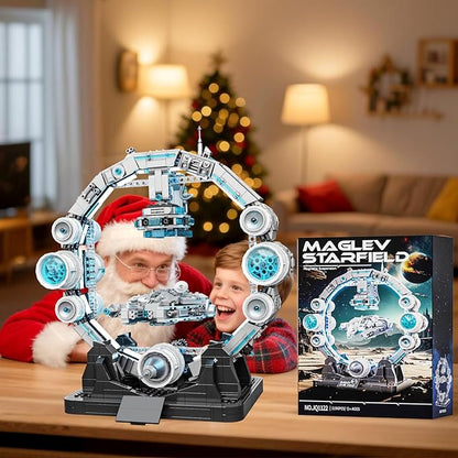 Magnetic Levitation Orbital Station Spaceship Building SetSci Fi Space Building Blocks for Enthusiasts Adult Spaceship Model Creative Gifts