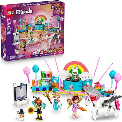 LEGO Friends Costume Party with Unicorn &amp Fairy Pretend Play Building Toy - Interactive Storytelling Playset with Cat and Unicorn Toys - Creative Birthday Gift Idea for Girls &amp Boys 6+ - 4266