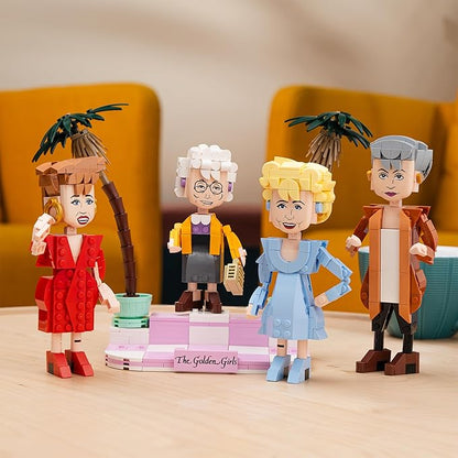 Brickcraft The Golden Girls Building Blocks Set 734 PCS Brick Toy Kit for Ages 8+ Retro TV Show Collectible Figures Model Fun Display Build for Adults &amp Fans Nostalgic Gift and Xmas Present