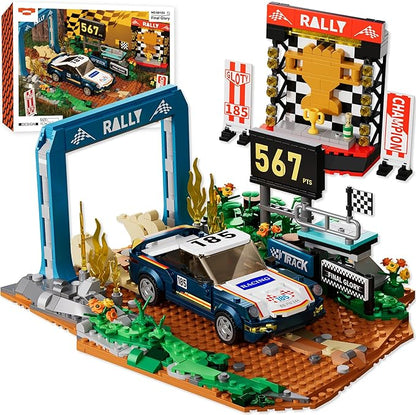 Car Building Set Off-Road Racing Car Buildings Blocks Sets for Adults Kids 8+ Miniature Vehicle Model w/ Forest Scene Modular Cars Building Kit Toys Gift for Birthday HolidaysFinal Glory 1081Pcs