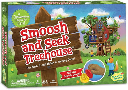 Peaceable Kingdom Smoosh and Seek Treehouse - Cooperative Memory-Matching Game - Use Teamwork to Win! - Perfect for Families with Kids Ages 3 &amp up