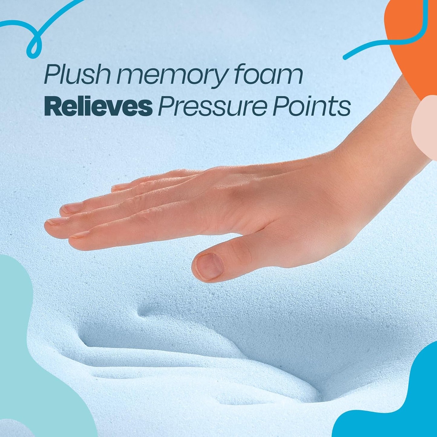Linenspa Memory Foam Mattress Topper - 2 Inch Gel-Infused Plush Feel | California King Size - Cooling & Pressure Relieving