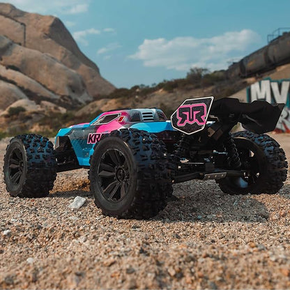 ARRMA RC Truck 1/8 KRATON 4X4 6S BLX BRUSHLESS V6 Speed Truck RTR (Lipo Battery and Charger Not Included) (Blue/Pink) ARA8608V6T2