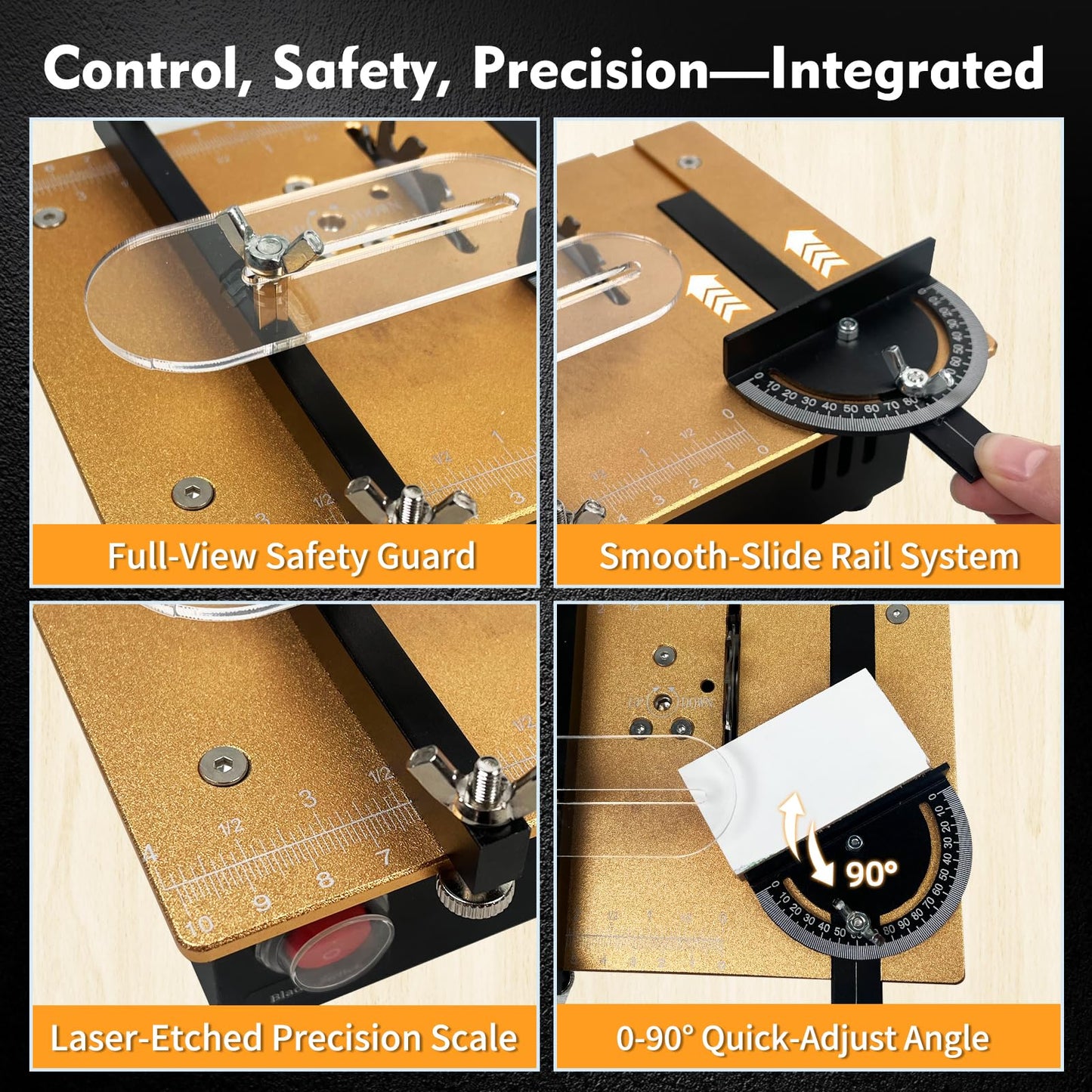 Super Mini Table Saw for Crafts,[Dual Motor & Switches] 7 Speeds MAX 200W Multifunctional Table Saw with 122+ Accessories, Cut/Engrave/Polish/Drill, Compact Design for Model Making, Gift for Creators
