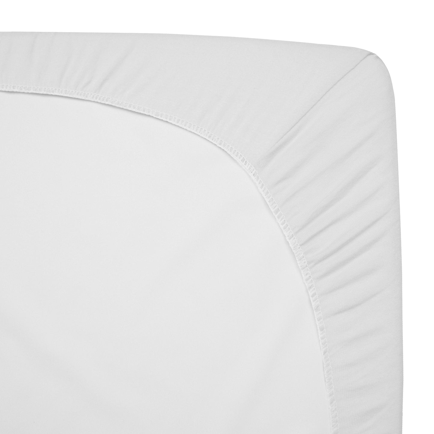 American Baby Company 2 Pack 100% Natural Cotton Fitted Crib Sheets 52" x 28" - Soft, Breathable, Hypoallergenic & Gentle Toddler Bed Sheets, White, Neutral for Boys & Girls