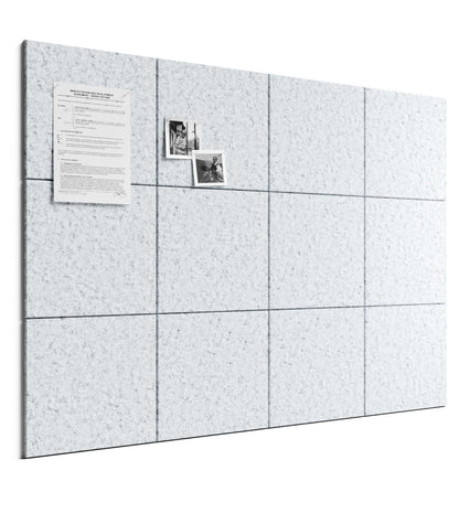 Bumusty Large Cork Board 48" x 36" Alternative - 12 Pack Felt Wall Tiles with 70 Safe Removable Adhesive Tabs, 30 Pushpins, Cork Boards for Walls Pin Board Bulletin Board Office Decor (Light Gray)