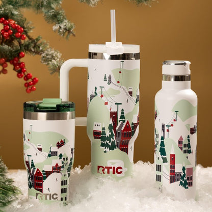 RTIC Road Trip Tumbler Double-Walled Insulated Stainless Steel Portable Travel Coffee Mug Cup with Lid, Handle and Straw