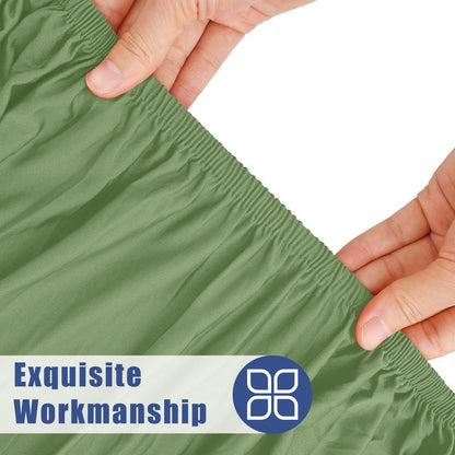 Moosfor Round Spandex Tablecloth, Elastic Fitted Waterproof Tablecloths for 18"-24" Tables, Stretch Washable Picnic Table Cover for Camping, Dining, Indoor and Outdoor, Sage Green