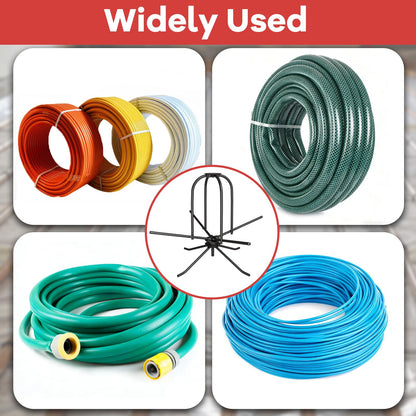 Heavy Duty PEX Pipe Uncoiler with Carry Bag & Hold-Down Bar, 500 lb Load Capacity Full Size Steel Piping Uncoiler for 3/8”–1” PEX Tubing, Foldable Radiant Floor Heating Tube Reel Dispenser