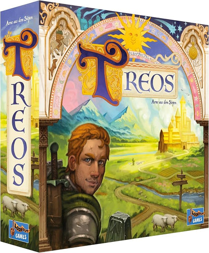 Treos Board Game - an Adventurous Quest for Gold! Strategy Game Family Game for Kids &amp Adults Ages 10+ 2-4 Players 40-80 Minute Playtime Made by Lookout Games
