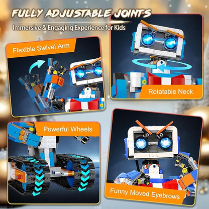 STEM Robot Building Toys for Kids Momspeace Robotics Science Toy for Boys Age 8-12 App &amp Remote Control Robot Rechargeable Learning Toy for Boys &amp Girls Perfect Birthday 635pcs