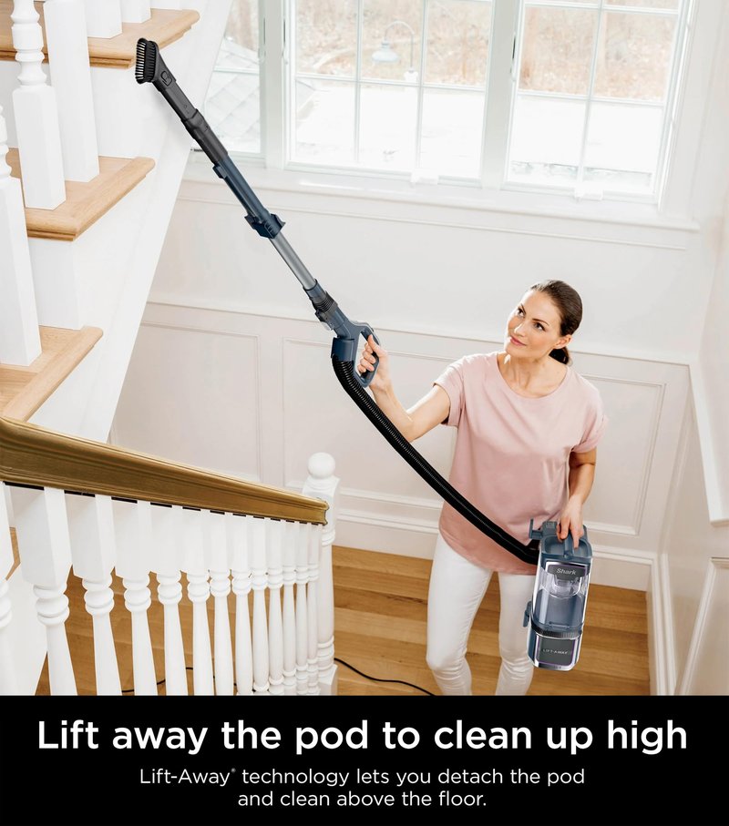 Shark Detect Performance Lift-Away Advanced Upright Vacuum with DuoClean, Odor Neutralizer Technology, Anti-Allergen Technology, Direction Detect, LED Headlights, 3 Cleaning Tools (Renewed)