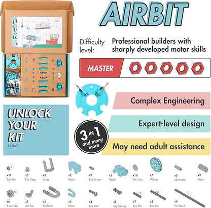The Off Bits AirBit – Build Your Own Airplane! STEM Building Kit for Creative Kids 8-12 &amp Curious Adults Fun Educational Gift for Boys &amp Girls