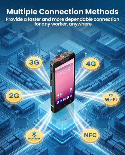 Eyoyo Wireless Android Barcode Scanner: Handheld 1D/2D/QR Code Scanner Mobile Computer, 5.5" Full Touchscreen, IP66 Rugged Android 12 PDA Warehouse Inventory Terminal with WiFi 5G, Bluetooth, GPS, NFC