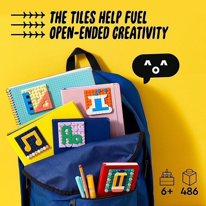 LEGO DOTS Adhesive Patches Mega Pack 41957 Arts and Crafts 5-in-1 Mosaic Making Building Kit DIY Sticker Patches Gift Idea for Creative Kids Make Custom Designs for Notebooks Phone Cases and More