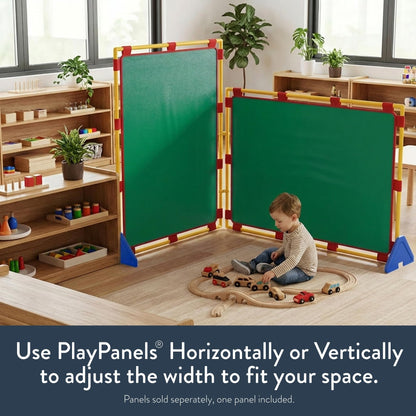 Children's Factory Big Screen PlayPanel, Kids Room Divider, Classroom Privacy Screen, Cantilever Feet Included, Green