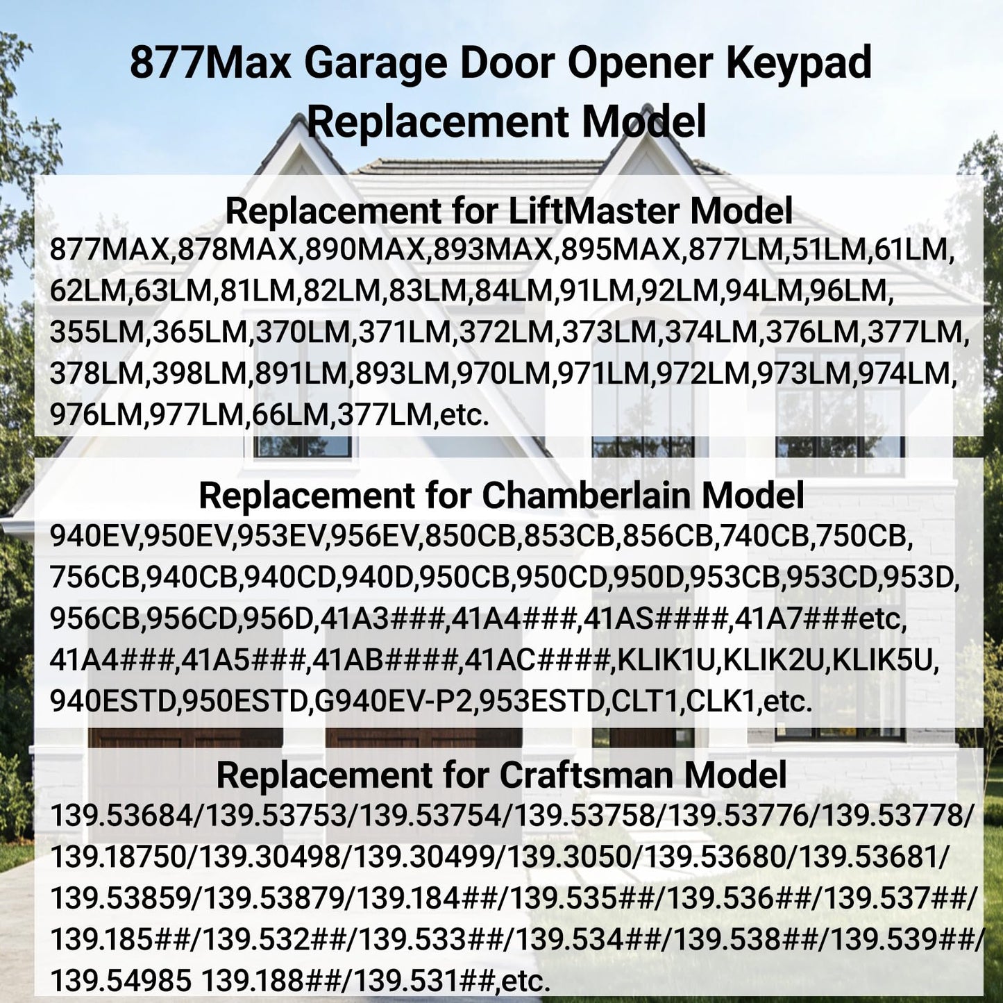 XDTKML Garage Door Opener Keypad Replacement for Liftmaster Chamberlain Craftsman Garage Door Opener Keypad Compatible with Purple/Red/Orange/Green/Yellow Learn Button Since 1993 - Black Shell