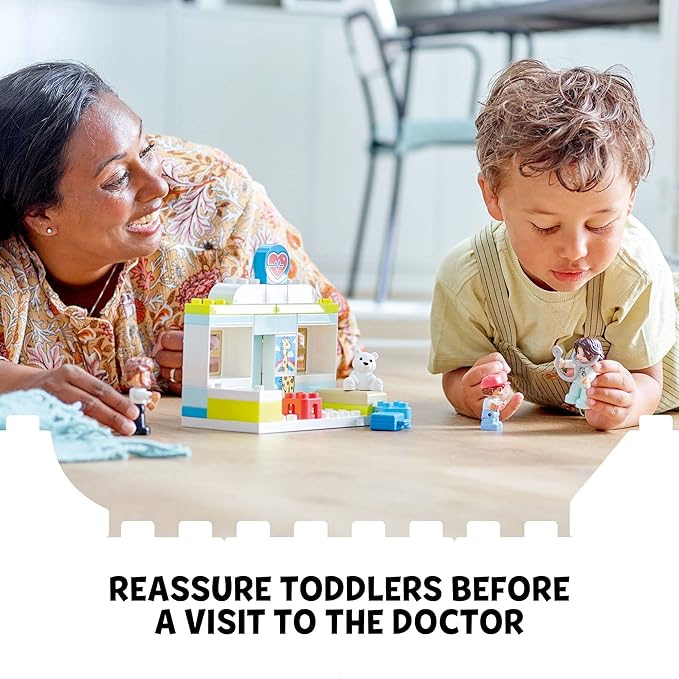 LEGO DUPLO Doctor Visit 10968 - Large Bricks Building Set Educational Early Learning Toy Includes Doctor Father and Child Figures Great Development Gift for Toddlers Girls and Boys 2+ Years Old
