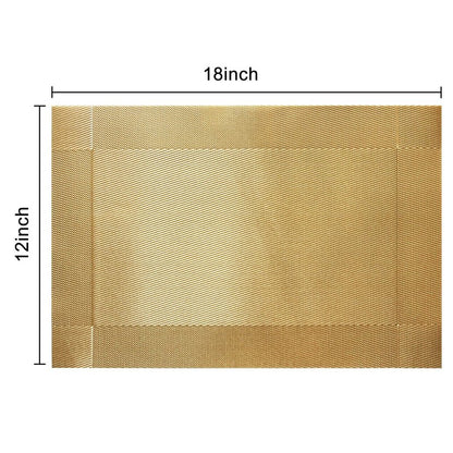 Trophable Placemats Set of 6, Table Placemats Heat Resistant Woven Placemats Washable PVC Place Mats Woven Vinyl Placemats Non-Slip Stain Resistant Kitchen Table Placemats Easy to Clean…