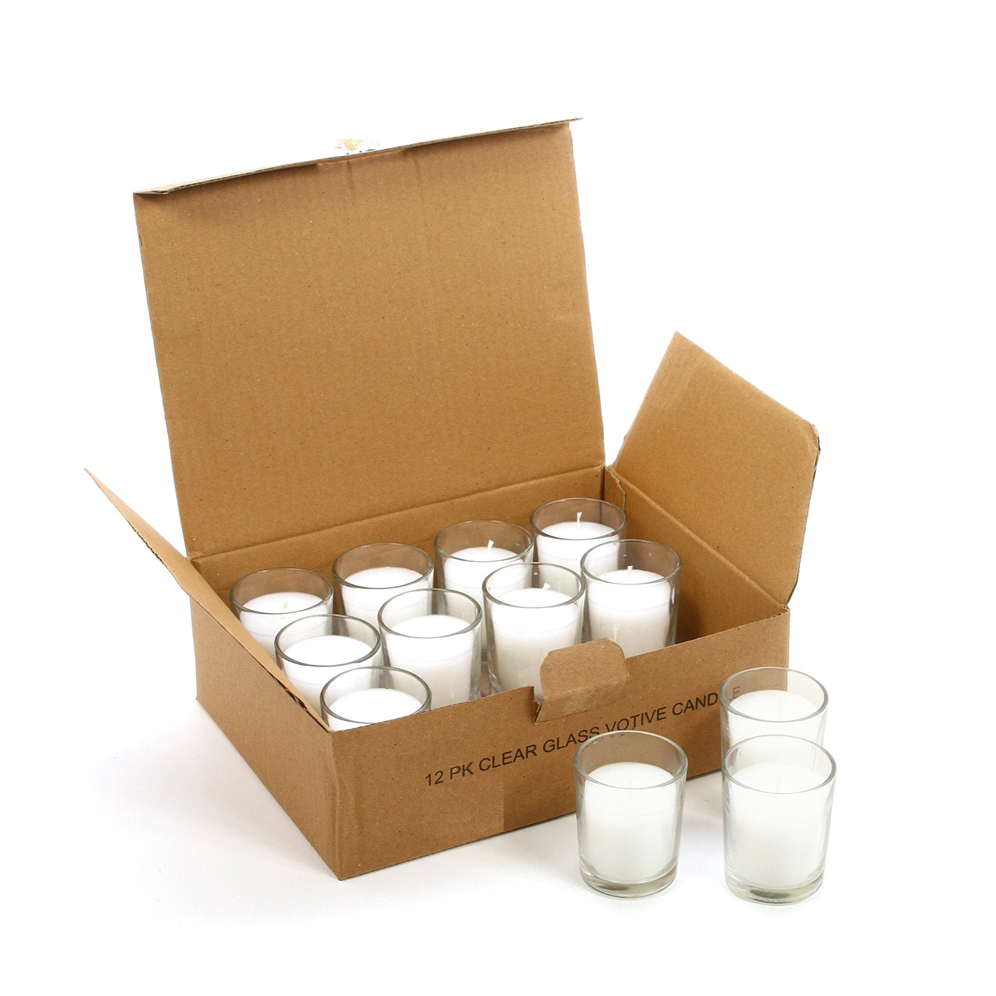 Hosley Set of 24 Unscented Clear Glass Filled Votive Candles. Hand Poured Wax Candle Ideal Gifts for Aromatherapy, Spa, Weddings, Birthdays, Holidays, Party.