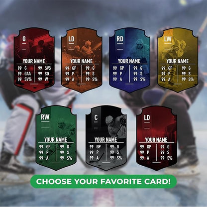 EGD Personalized Hockey Plaque | Ultimate &amp Party Decorations | Hockey Gifts for Boys | Multiple Sizes &amp Shapes (Card 5)