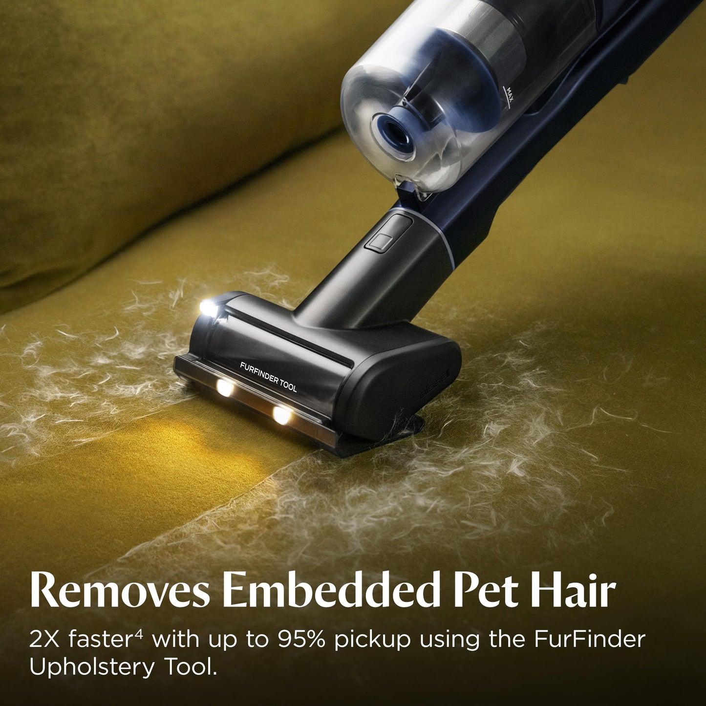 Bissell PowerClean DualBrush 280W Self-Standing Cordless Vacuum, DualBrush & AutoAdapt Tech, Self-Cleaning Brush Roll, Strong Suction, Removeable Battery, Upholstery Tool & Bright Headlights, 4196K