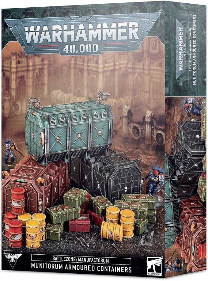 Games Workshop - Warhammer 40000 - Battlezone: Manufactorum - Munitorum Armoured Containers Black