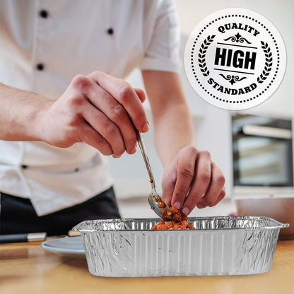 PLASTICPRO Disposable 8'' X 8'' X 2'' Inch Square Aluminum Tin Foil Baking Pans Bakeware - Cookware Perfect for Baking Cakes, Breads, Brownies, Bread, Meatloaf, Lasagna, Pack of 10