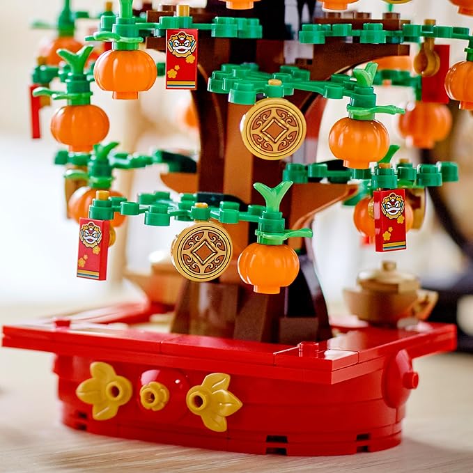 LEGO Money Tree Building Kit for Kids Aged 9 Plus Lunar New Year Gift for Boys and Girls Sparks Pretend Play Seasonal Decor 40648