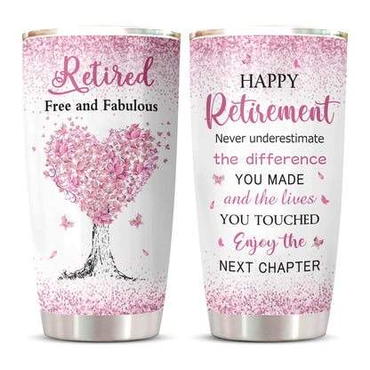 ZANIION Retirement Tumbler 1PC, Best Retirement Gift Ideas, Mug for Women, Farewell Cup 20oz