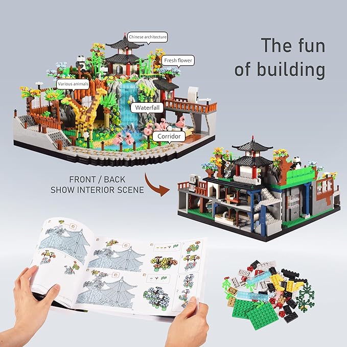 Zoo Micro Mini Bricks Desert Building BlocksCreative Ideals Zoological Park Architecture Toy Present Model for Adults and Kids Age of 14+ 5000 PCS
