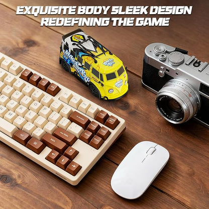 Mini RC Toy Cars for Easter Gifts for Adults Kids Boys Girls RC Drift Car 1:32 Scale 2.4GHz remote control Remote Control Car with LED Lights 4 Obstacles Stunt Drifting RC Toys 4WD 25 km/h